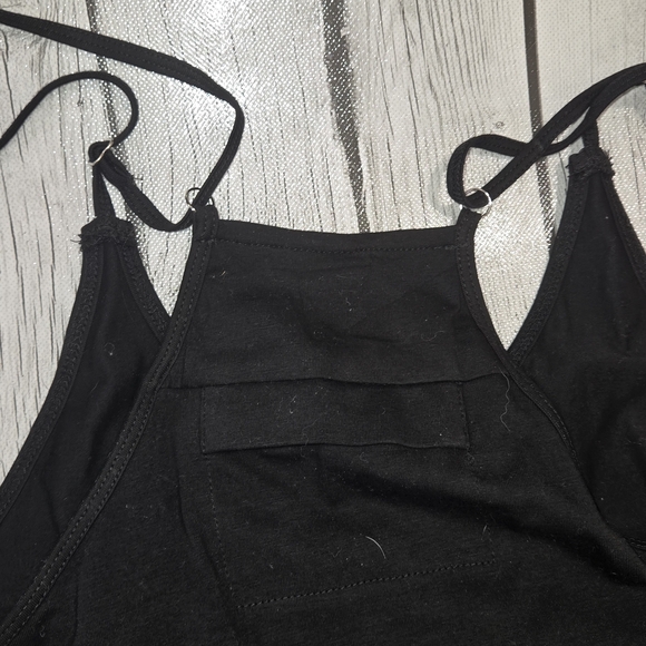 NWT Black Racerback Spaghetti Strap Long Jumpsuit Womens L - Picture 10 of 11